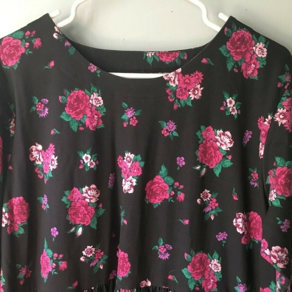 STORYBOOK HEIRLOOM Dress black pink flowers Modest - Picture 8 of 8
